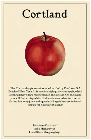 Heirloom Orchards Point of Purchase Sign